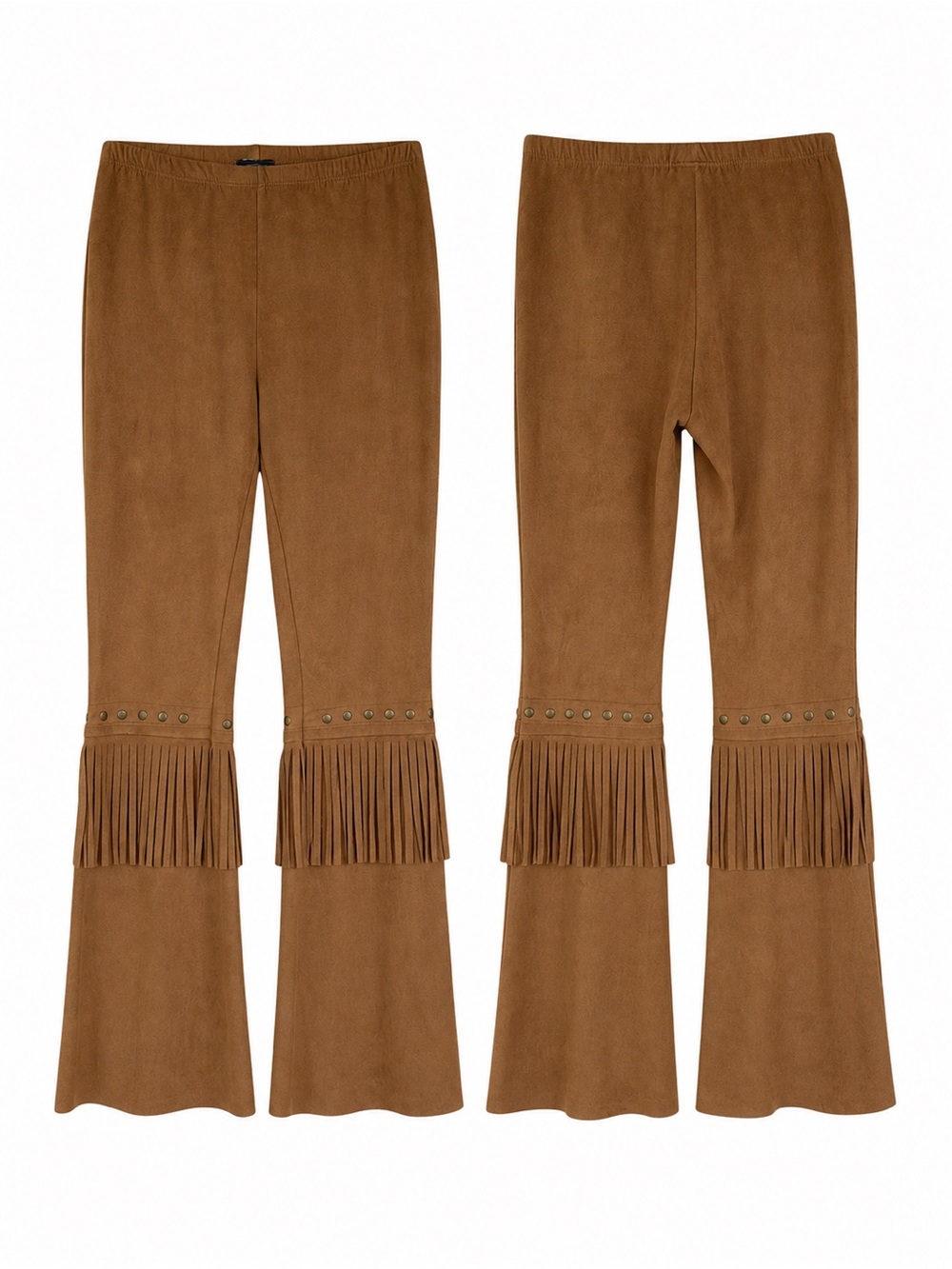 Vocal Faux Suede Fringe Pants Western Boho Small